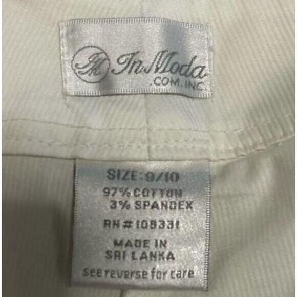 JM in‎ Moda White capris, size 9/10. - Picture 5 of 6